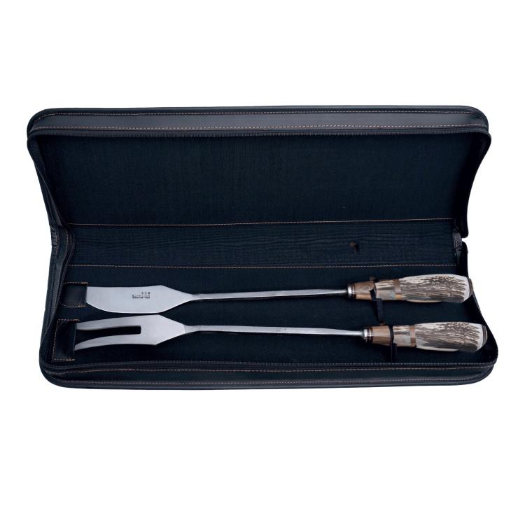 Juego Parrillero Con Estuche De Cuero